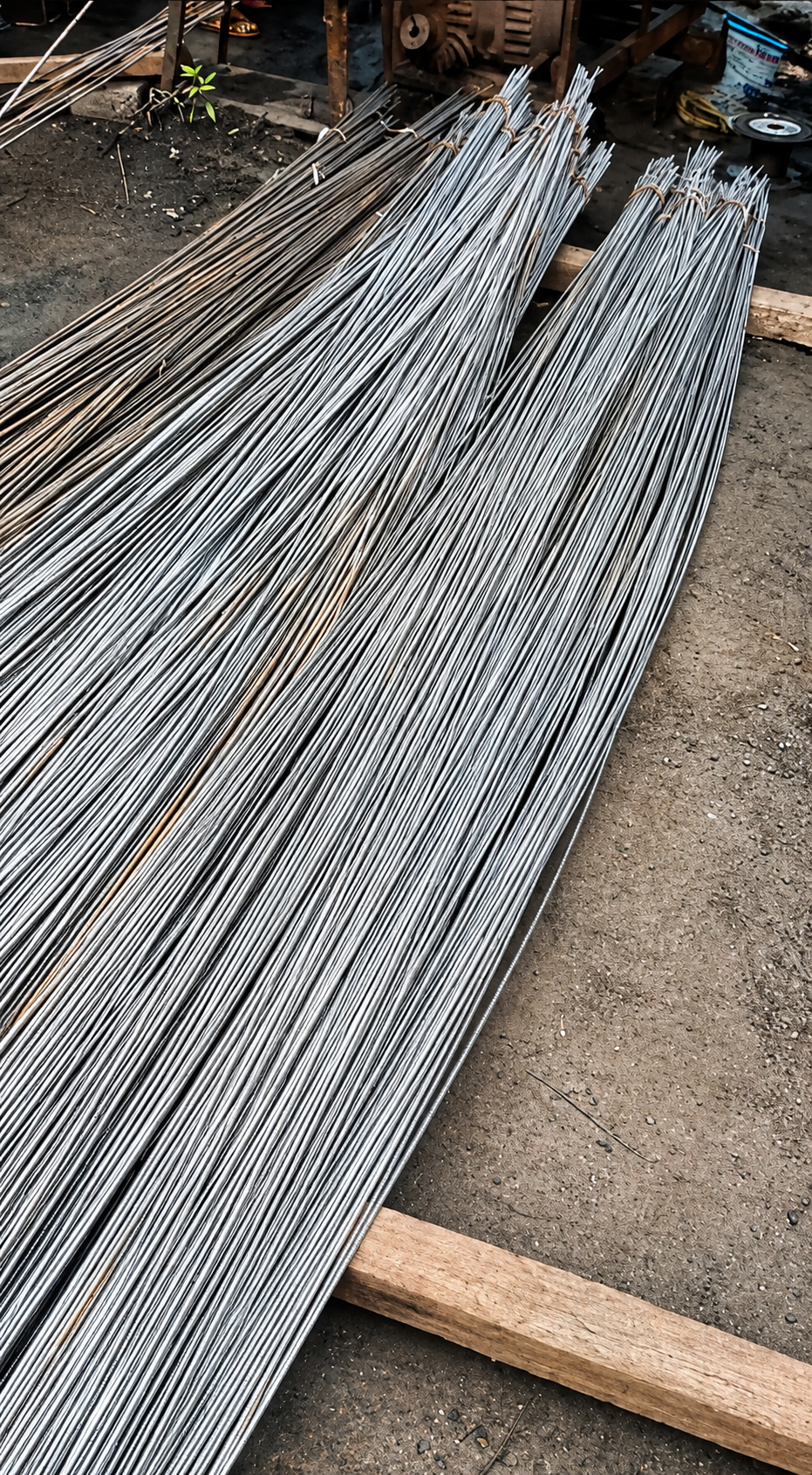 Industrial steel decoiling machine processing steel at Srinivasa Steel Corporation Gannavaram facility